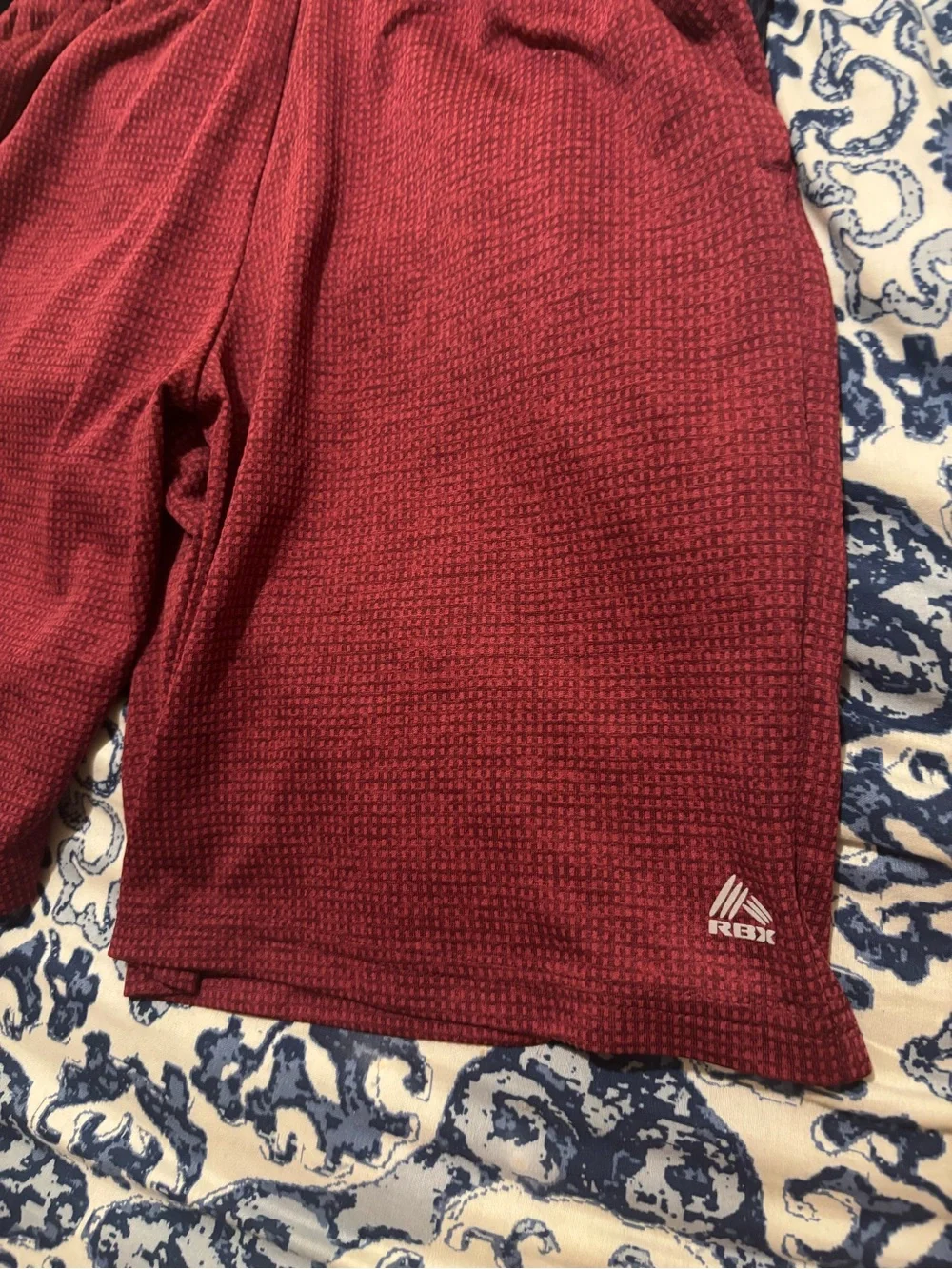 Athletic Works Men's Red and Black Athletic Shorts